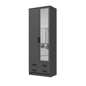 Шкаф Дуэт с зеркалом Графит