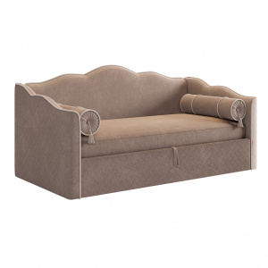 Кровать-софа Лея К1 90х200 латте (велюр)/крем (велюр)