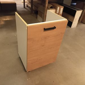 Стол под мойку М500 Брауни Белый гладкий/Вотан