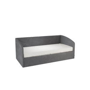 Кровать с подъемным механизмом Бест (Софа) 90х200 графит (велюр)