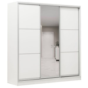 Шкаф-купе 3-х дверный 2020х590 ВАРИАНТ 4 Белый жемчуг