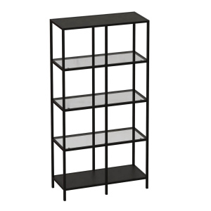 Стеллаж Нора 900 со стеклянными полками