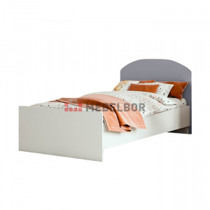 Кровать Лавис 900 Белый/Серый Эмалит