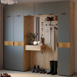 Прихожая К12 дуб крафт золотой/графит