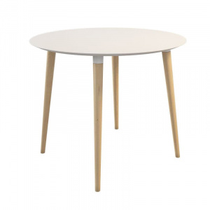 Стол обеденный Сканди 2 белый/светлый лак