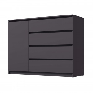 Комод ВЕГА Люкс 1Д-4Я Графит