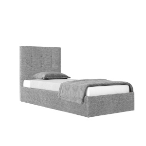 Кровать с подъемным механизмом НК Соната 900х200 Рогожка Серая