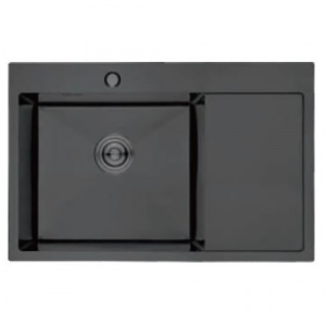 Мойка врезная нерж. 78х51 ЛЕВАЯ AFLORN 3,0 ГРАФИТ