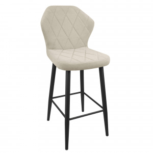 Стул Бергамо-SKY барный черный муар/Катания Айвори