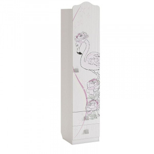 Шкаф однодверный Фэнтези белый рамух