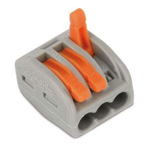 Клемма соединительная быстрого монтажа 3 контакта 0,75-2,5мм2, 250V/16A