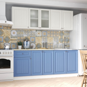 Кухня Хозяюшка 2,0 Акация Белая-Деним