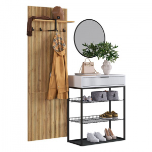 Прихожая К1 дуб крафт золотой/белое дерево