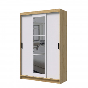 Шкаф-купе БРУНО 6 Дуб Вотан/Белый гладкий