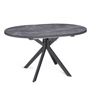Стол обеденный Kenner DO1200 черный/керамика мрамор черный