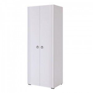 Шкаф двухдверный Ева 102.01 белое дерево/белый матовый