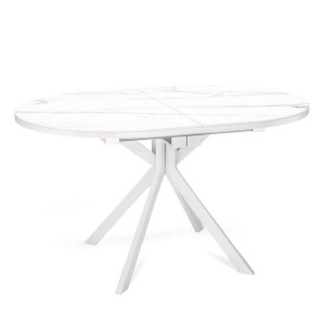 Стол обеденный Kenner DO1200 белый/керамика мрамор белый