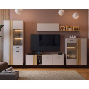 Гостиная Доминика К5 кашемир/дуб крафт золотой