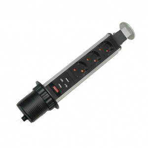 Блок розеток выдвижной вертикальный