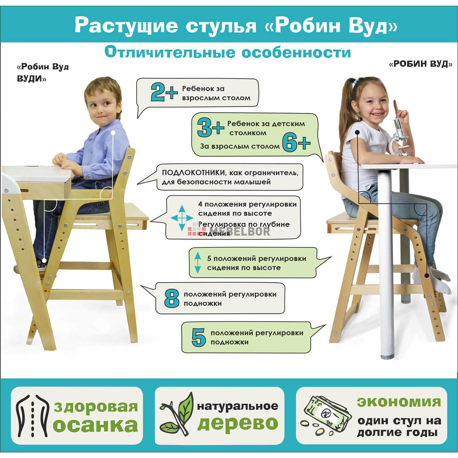 стол и стул по росту ребенка