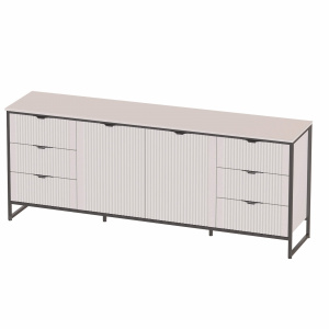 Комод Нора-2 2 двери и 6 ящиков Персидский жемчуг