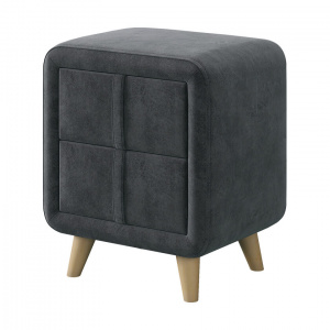 Тумба прикроватная Софи 3 грей алькантара (велюр)