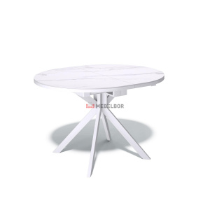 Стол обеденный Kenner DO1100 белый/керамика мрамор белый