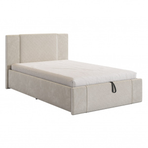 Кровать с подъемным механизмом Хлоя 120х200 крем (велюр)