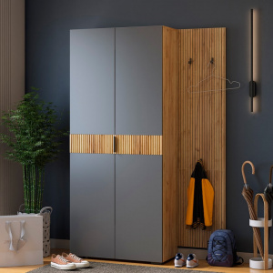 Прихожая К7 дуб крафт золотой/графит