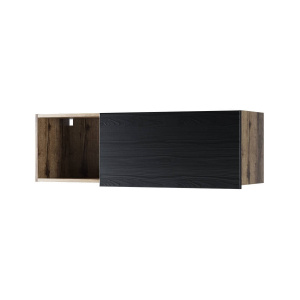 Полка навесная JAGGER 1DN Дуб монастырский/Черный