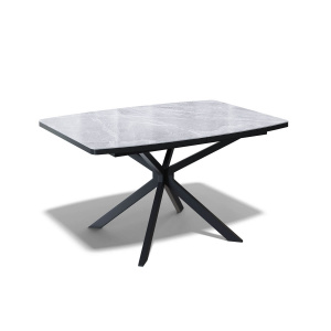 Стол обеденный Kenner BR1300 черный/керамика ITALIAN MIDDLE GRAY
