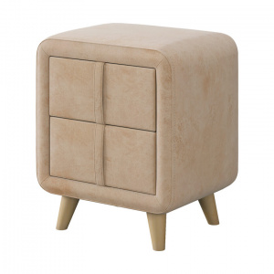 Тумба прикроватная Софи 3 песок алькантара (велюр)