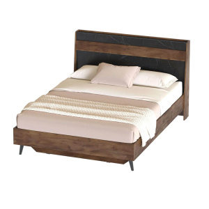 Кровать двуспальная Браун 1600х2000 Таксония/Мрамор Неро маркина 854