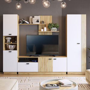 Гостиная Моди К2 дуб крафт золотой/белое дерево