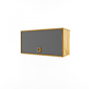 Полка Тэль закрытая  Темно-серая