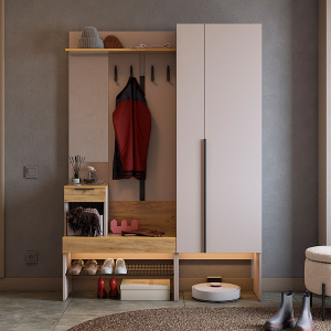 Прихожая Баско К2 кашемир/дуб крафт золотой