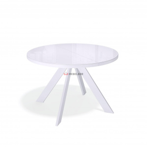 Стол обеденный Kenner RL1100 белый/стекло белое глянец