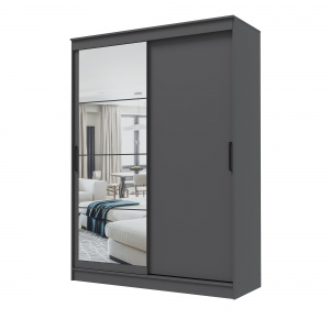 Шкаф-купе ГРАНД 1 1,6 Графит/Зеркало/Графит ЛДСП