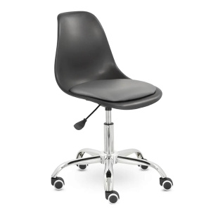 Кресло С-21 Шелл GTS Софт черный/хром Ср S-0422 (темно-серый)