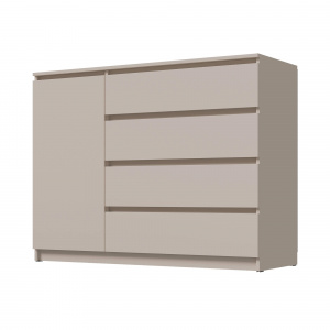 Комод ВЕГА Люкс 1Д-4Я Сатин