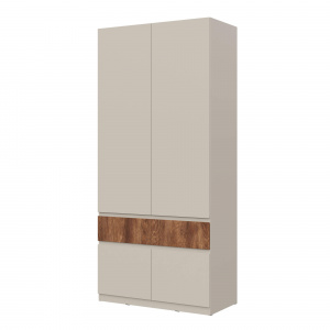 Шкаф НК PIANO 2-х створчатый Кашемир/Каштан