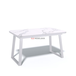 Стол обеденный Kenner AZ1200 белый/керамика мрамор белый