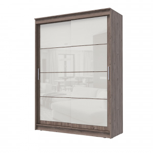 Шкаф-купе ГРАНД 1 1,6 Дуб горный/Лакобель белый