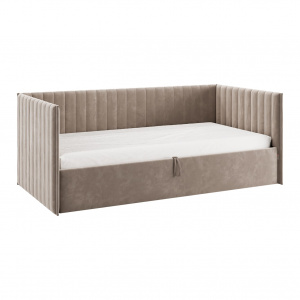 Кровать с подъемным механизмом Твикс (Софа) 90х200 латте (велюр)