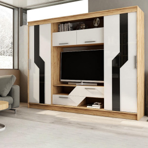 Гостиная Кармен Дуб вотан/Белый гладкий