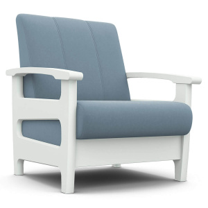 Кресло отдыха Омега CATANIA DUSTY BLUE/Снег (Лак)