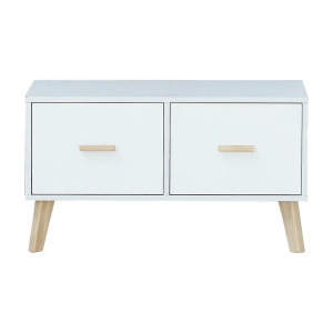 Тумба с двумя ящиками Скандик Белый жемчуг