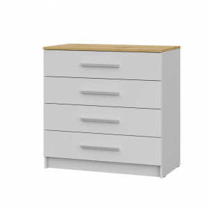 Комод с 4-я ящиками НК Бланка Белый/дуб Артизан