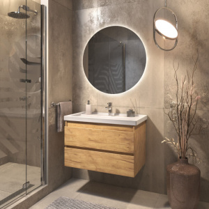 Тумба под раковину Fusta 800-0-2 (Фостер) навесная дуб золотой