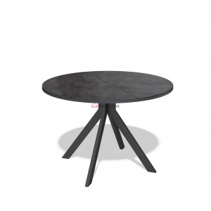 Стол обеденный Kenner AR1000 черный/керамика тёмно-серая